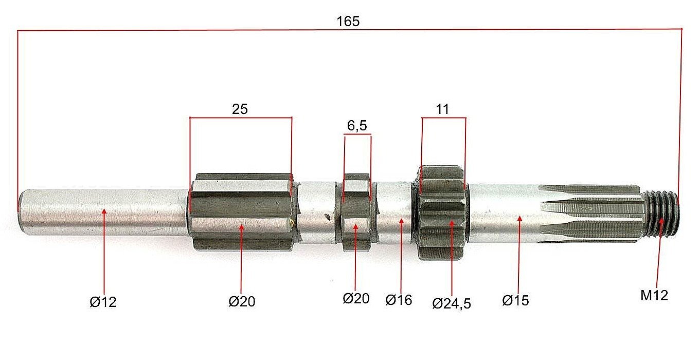 Wałek główny skrzyni biegów wsk 125