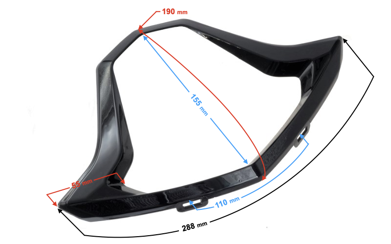 Dekor obudowy licznika skuter Barton Energy czarny