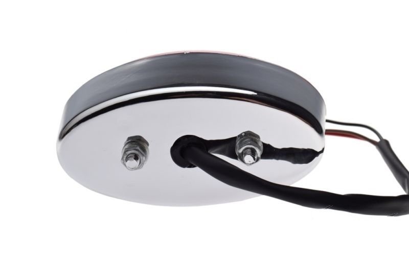 Lampa tył chrom czerwony klosz led uniwersalna