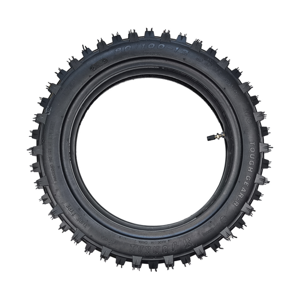 Opona 80/100-12 TT tył z dętką homologacja cross pitbike MRF Kayo YCF