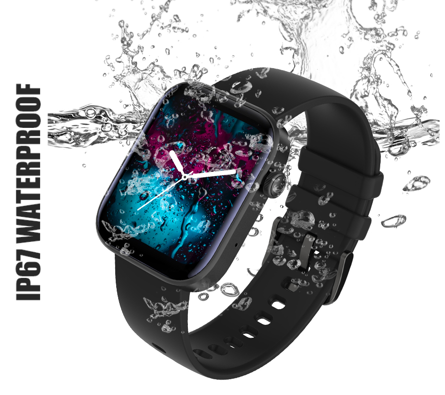 Smartwatch zegarek Rubicon czarny Bluetooth 5.1
