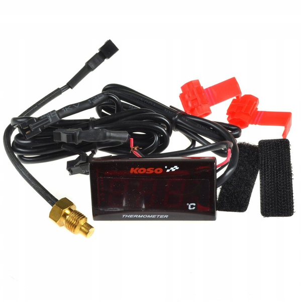 Termometr LCD Koso niebieskie cyfry Replika Wskaźnik Temperatury