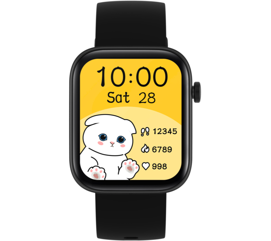 Smartwatch zegarek Rubicon czarny Bluetooth 5.1