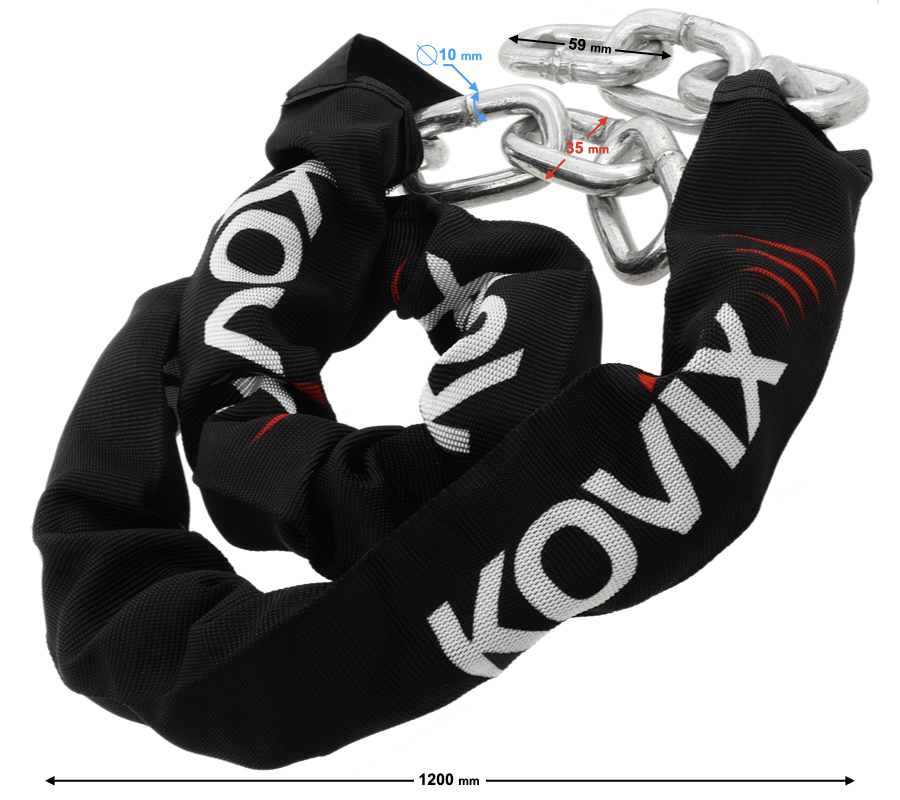 Łańcuch zabezpieczający zabezpieczenie kovix 1,2m