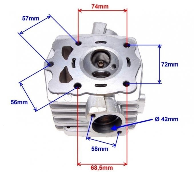 Głowica cylindra atv 200 250 loncin bashan woda