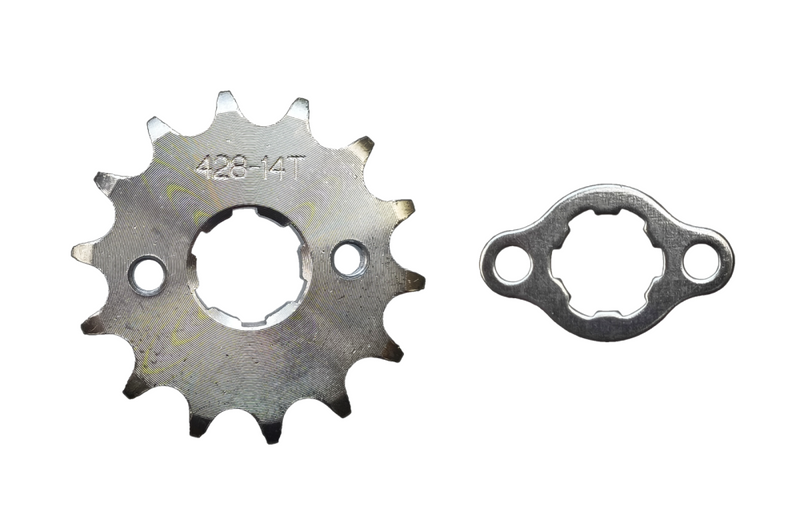 Zębatka przód 14z 428H 18/20 mm + zabezpieczenie quad atv cross