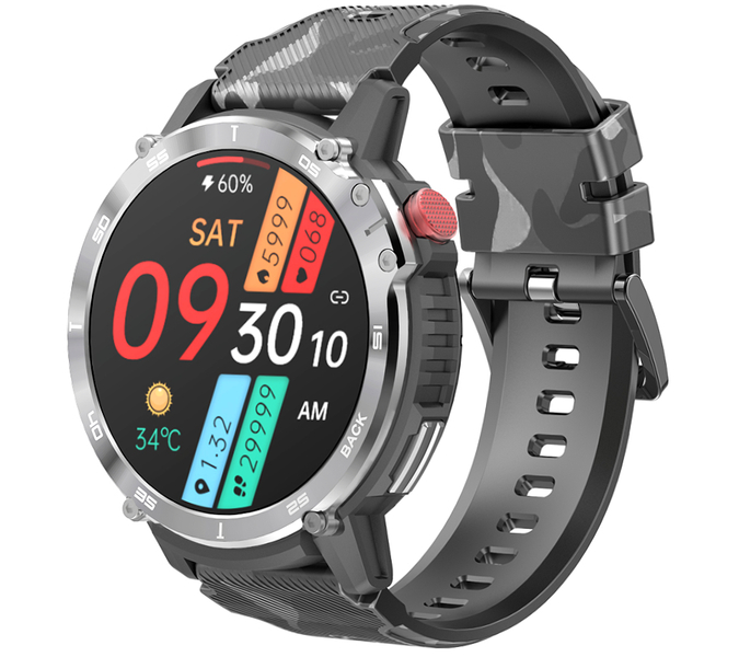 Smartwatch zegarek Rubicon męski RNCF08 czarny Bluetooth tryby sportowe SMS