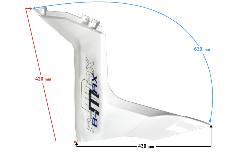 Obudowa przednia prawa biała do skutera Barton B-Max