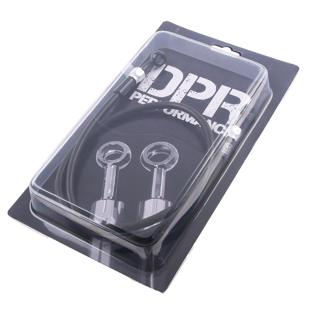 Przewód hamulcowy w oplocie czarno srebrny 90cm DPR Performance