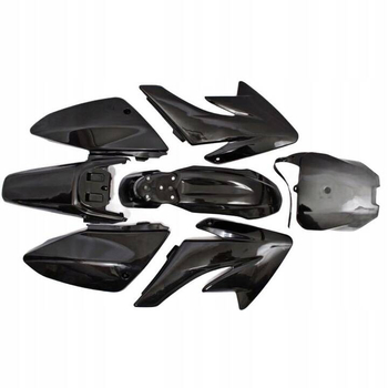 Plastiki CRF70 style czarne pitbike MRF 120 140 RC Kayo TT125 140 160 190