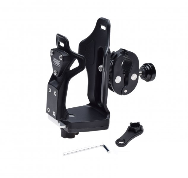 Uchwyt na butelkę na kierownicę aluminiowy czarny Hebe