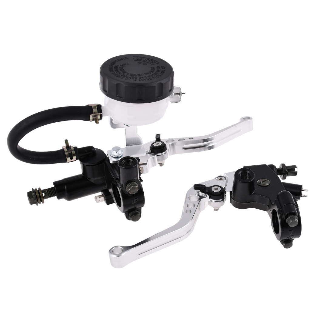 Dźwignie Klamki Hamulca Sprzęgła Srebrne Pompa RF