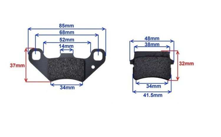 Klocki hamulcowe atv 250 quad 125 150 175 200 250