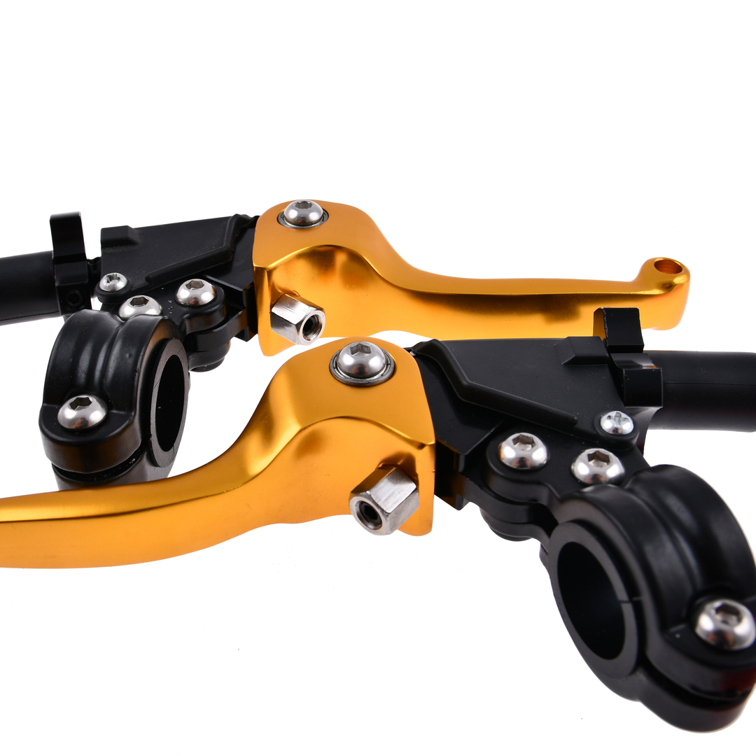 Dźwignia hamulca sprzęgła + obejmy złote Simson DPR