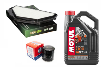 Zestaw Filtr powietrza oleju HF303 Motul 7100 10w40 Kawasaki ZX10R 16-18