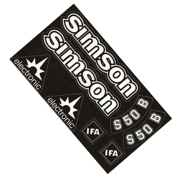 Naklejki transparentne jasne premium Simson S50 komplet