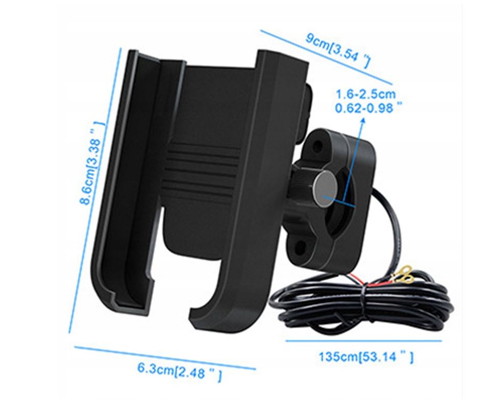 Uchwyt na telefon z ładowarką USB Motocykl Motorower