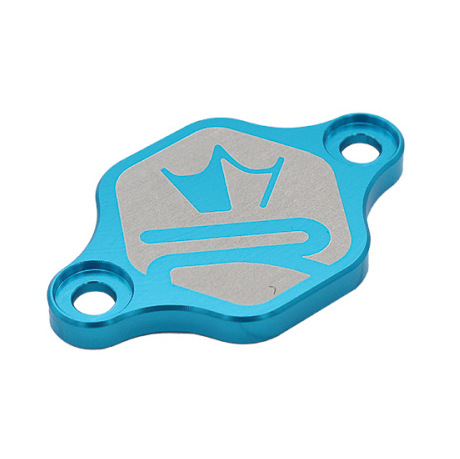 KRM zaślepka dozownika oleju jasno niebieska Minarelli AM6 Derbi D50B0 EBS050