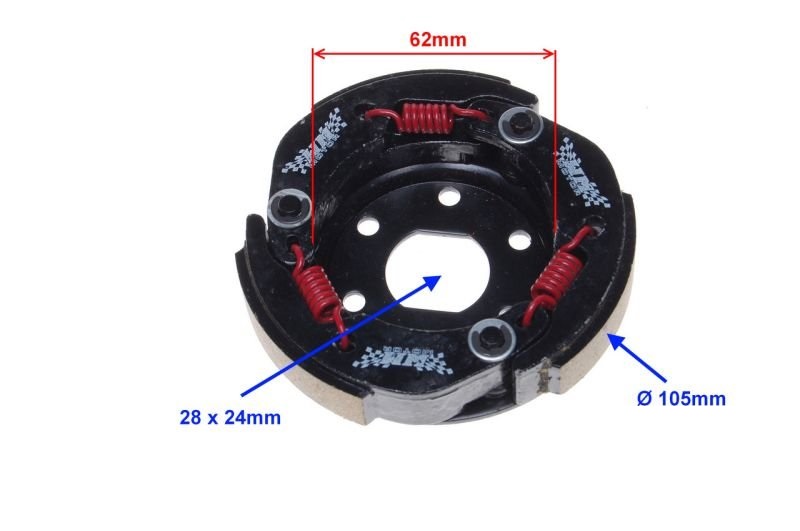 Szczęki sprzęgła tył tuning skutery 4T GY6