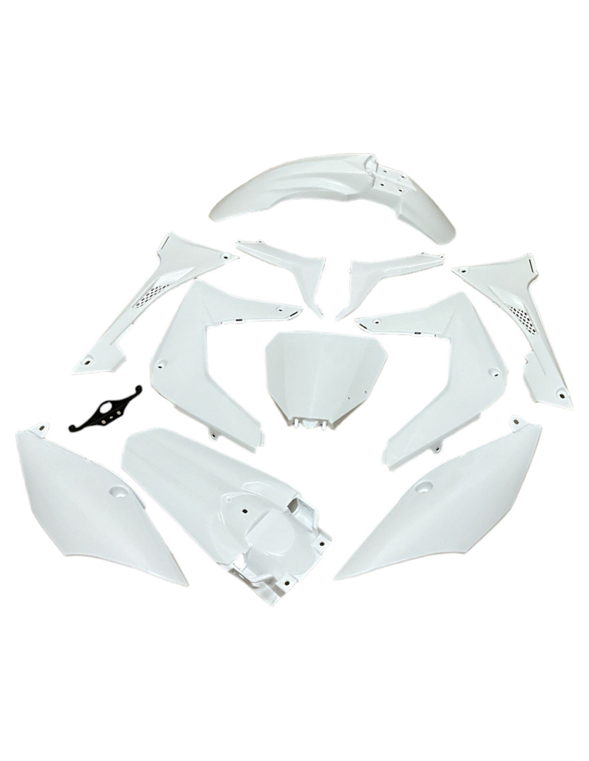 Plastiki białe komplet cross dirtbike Kayo T4 250 Enduro T2 Enduro