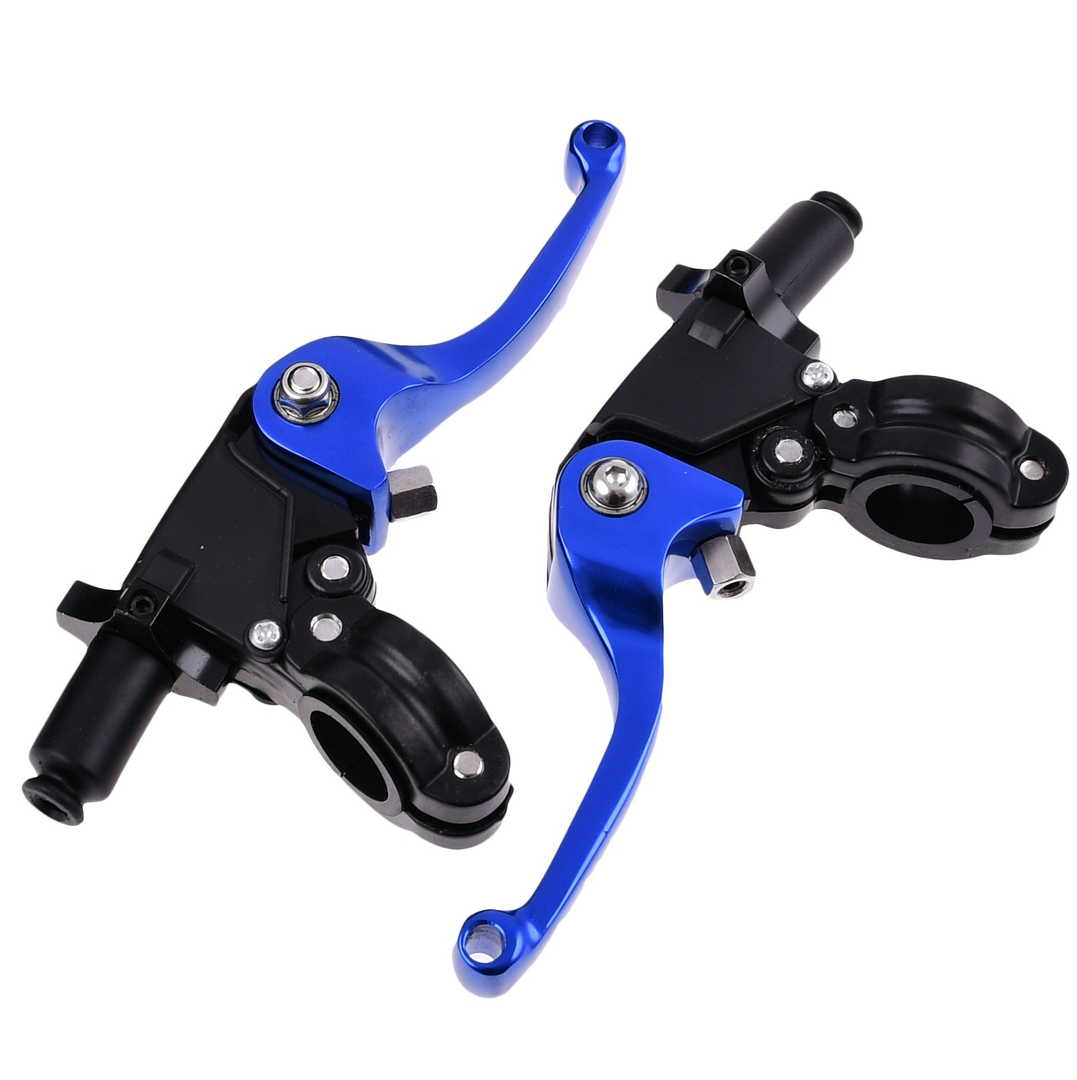 Dźwignia hamulca sprzęgła + obejmy niebieskie Simson DPR