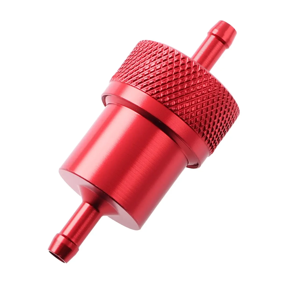 Filtr paliwa alu cnc V4 czerwony 6mm Racing Force