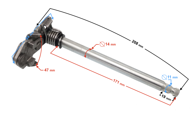 Wałek zmiany biegów do motocykla Barton Blade 125