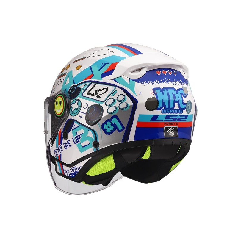 Kask dziecięcy LS2 OF622 Funny II Next Level White homologacja ECE 22.06