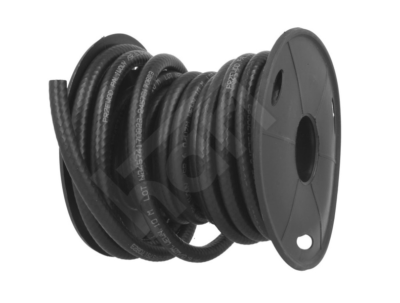 Przewód paliwowy wąż średnica 7mm wzmocniony czarny 1 metr
