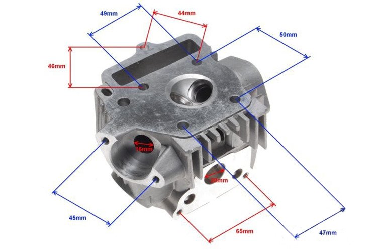 Głowica 50ccm 4t bez wałka 139fmb king łoś kpl