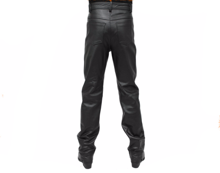Spodnie motocyklowe skórzane proste