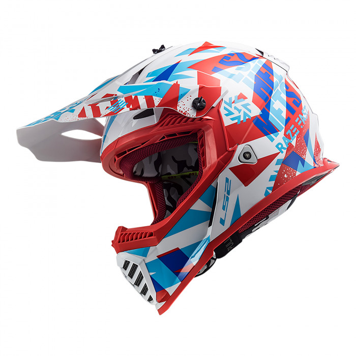 Kask ls2 MX437 FAST EVO Funky Red White