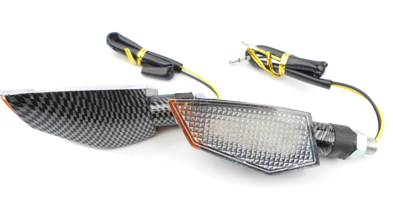 Kierunkowskaz 25 led trapez biały klosz carbon