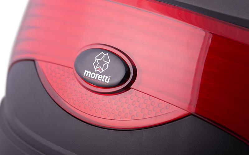 Kufer Moretti MR-808 28l czarny czerwony odblask skuter motorower motocykl