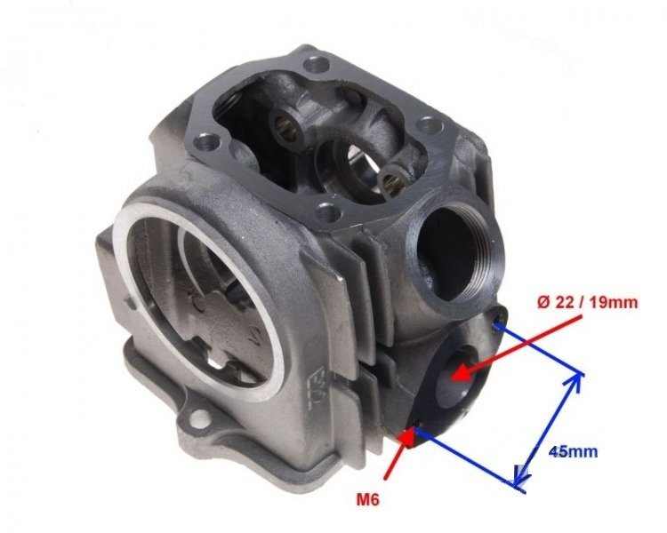 Głowica cylindra goła czoper 70cc 4t