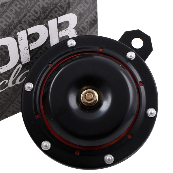 Klakson sygnał dźwiękowy 12V uniwersalny czarno / czerwony DPR Classic