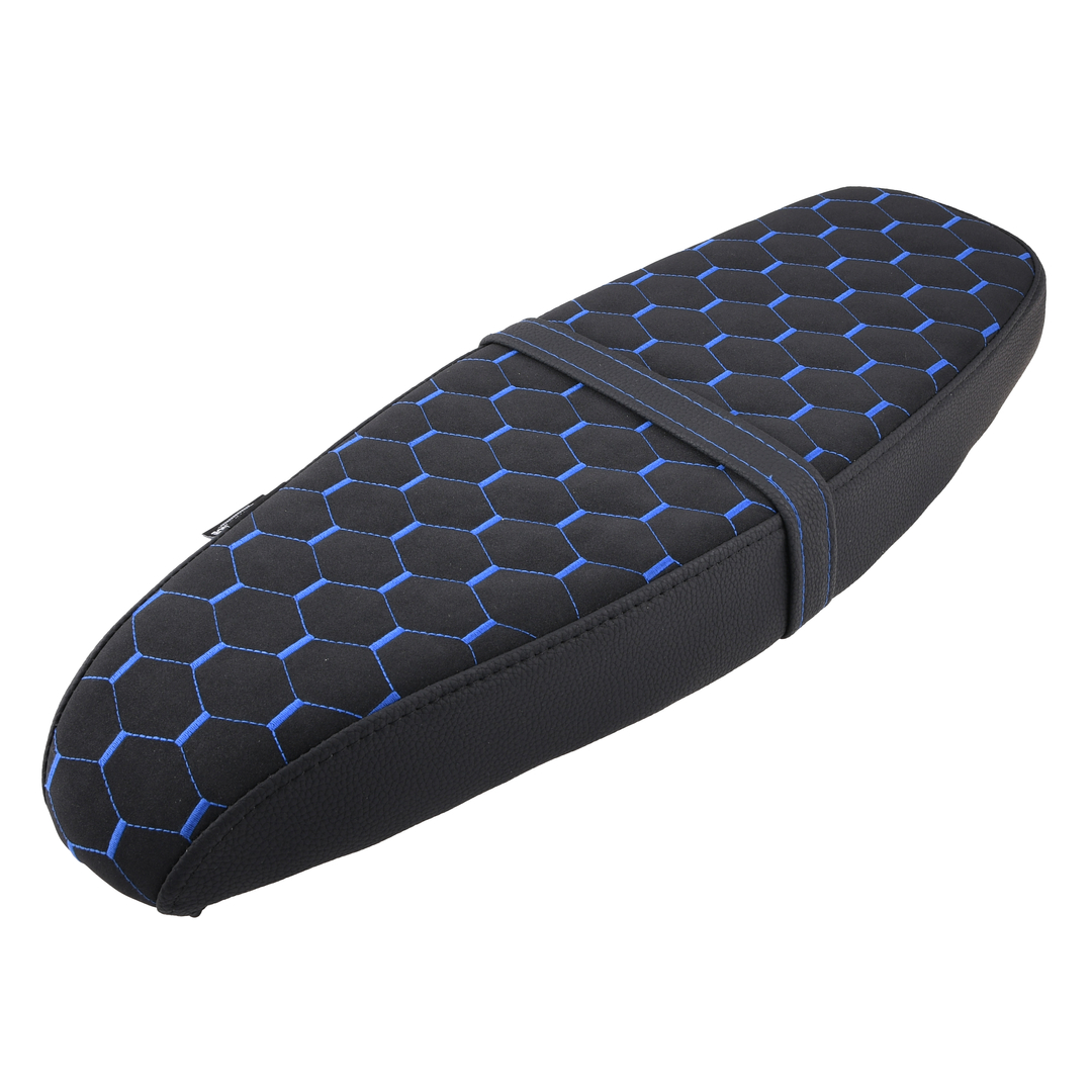 Siedzenie pikowane czarne + niebiesko czarne szwy Simson S50 S51 S70 DPR