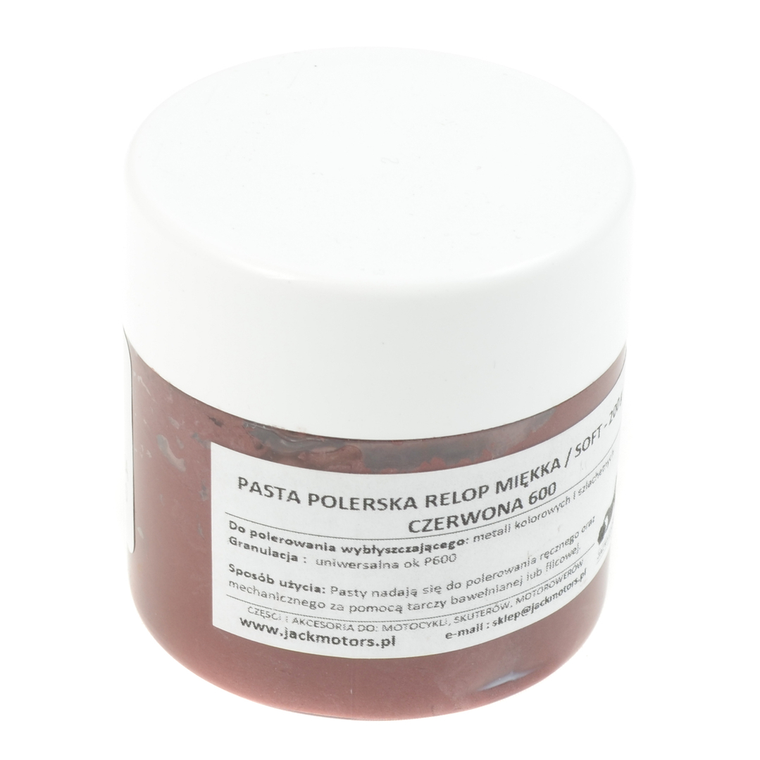 Pasta polerska miękka Relop czerwona P600 metale kolorowe i szlachetne 200g
