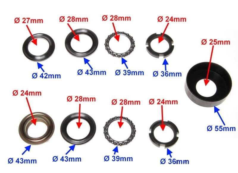 Łożyskowanie Kierownicy 2T Longjia Exactly Komplet