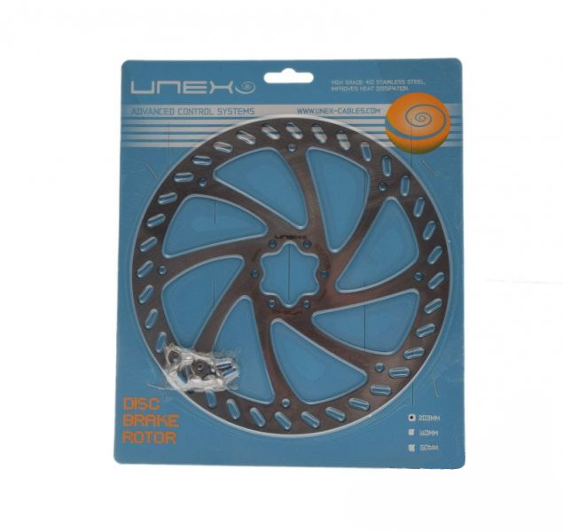 Tarcza hamulca rowerowa unex 203 mm przód tył moto