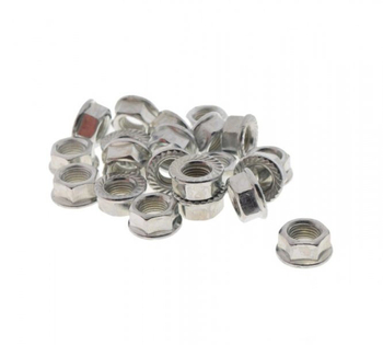 Nakrętka osi koła m10 x 1 rowerowa srebrna jakosc