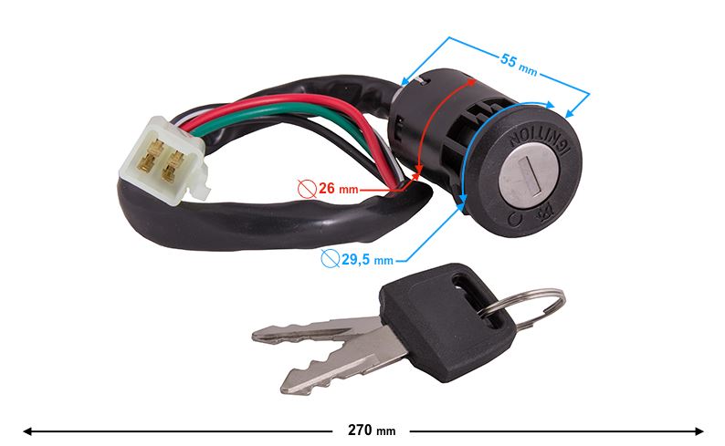 Uniwersalna stacyjka QUAD ATV 110 125 150 200 250 wtyczka męska
