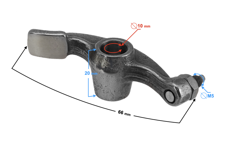 Dźwignia zaworowa do motoroweru z silnikiem 130cc