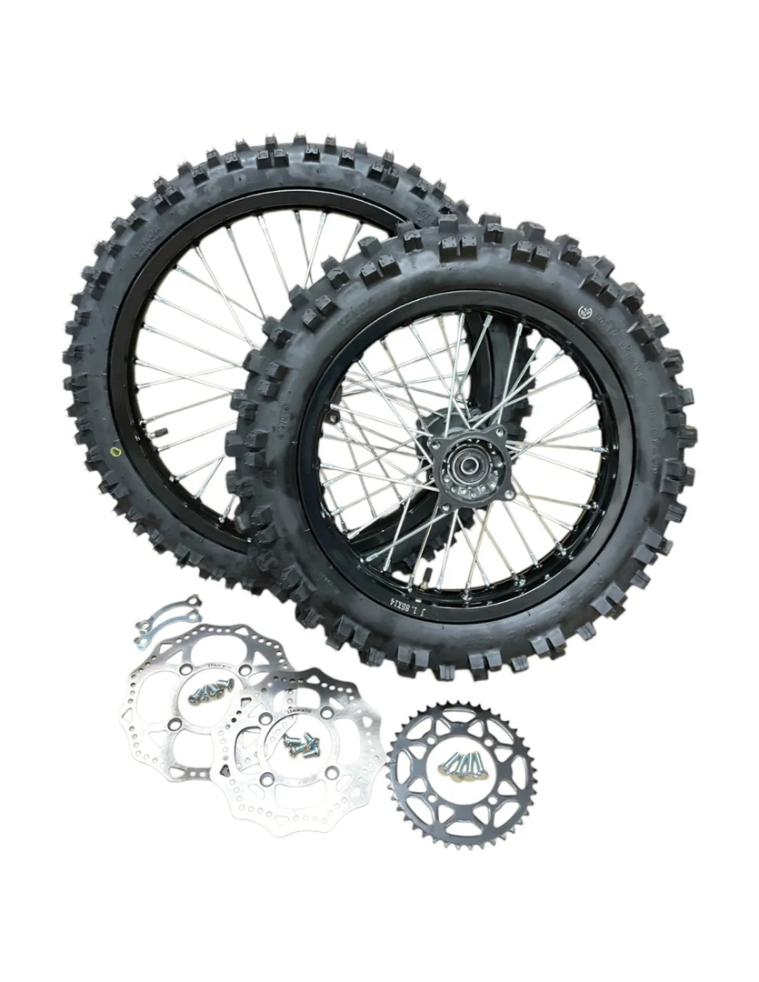 Koła 17/14 przód tył Kenda aluminiowe komplet pitbike MRF Kayo Pitgang RXF