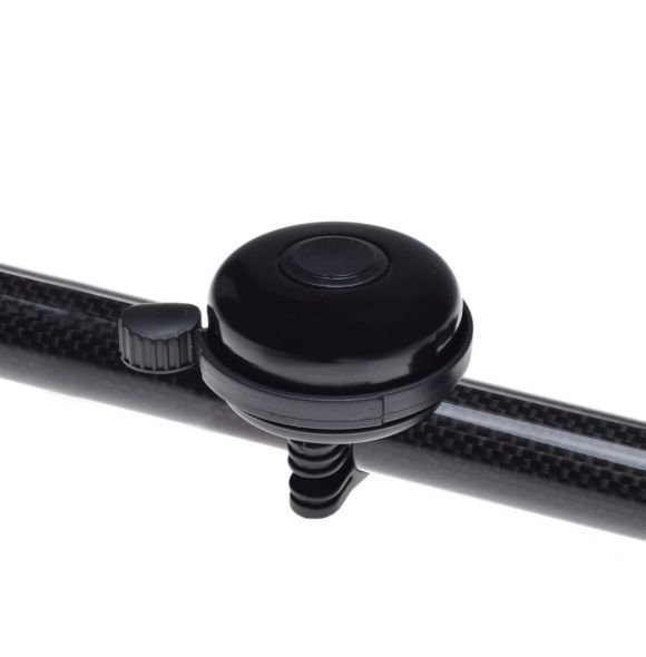 Dzwonek rowerowy czarny aluminium minimalistyczny