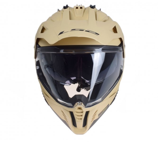 Kask LS2 MX702 Pioneer II Solid Matt Desert homologacja 22.06