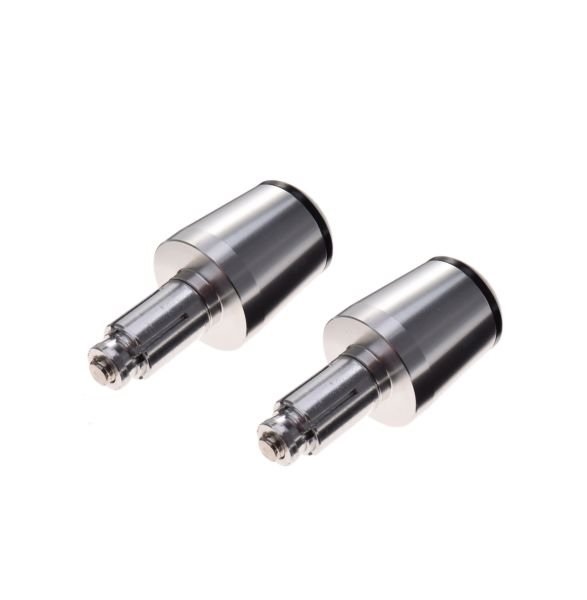 Końcówki kierownicy srebrne do kierownicy 22mm (7/8 cala)