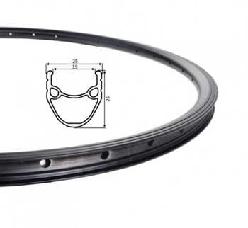 Obręcz koła 28 rowerowa 36 otworów alu stożek czarny