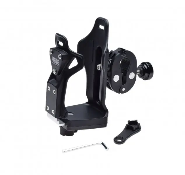 Uchwyt na butelkę na kierownicę aluminiowy czarny Hebe