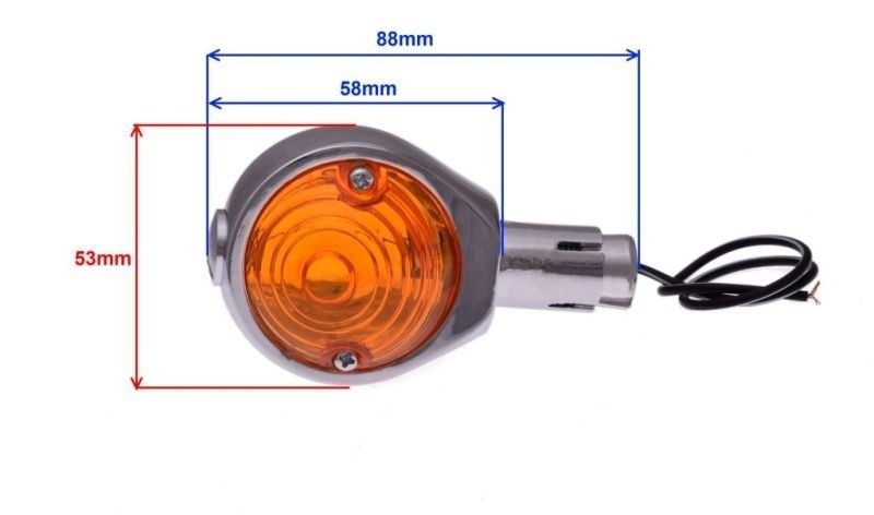 Kierunek czoper chopper w kierownice 7/8" chrom